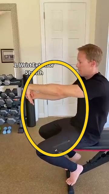 Wrist Extensor Stretch exercise frame highlight