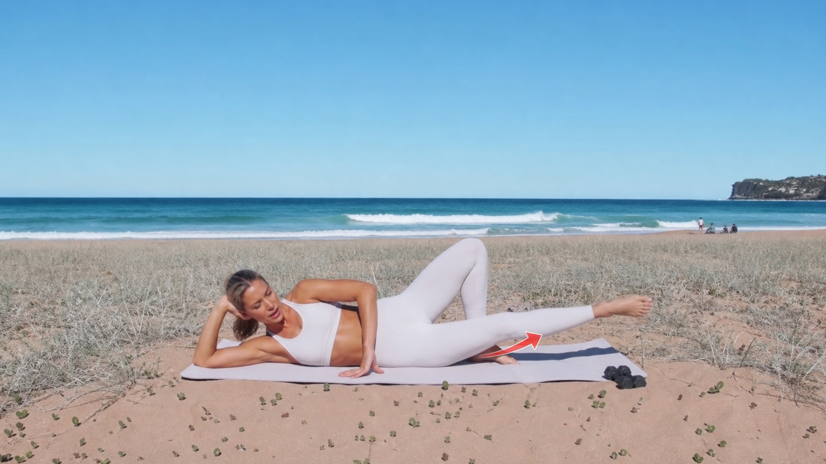 Side-lying inner thigh lift exercise frame highlight
