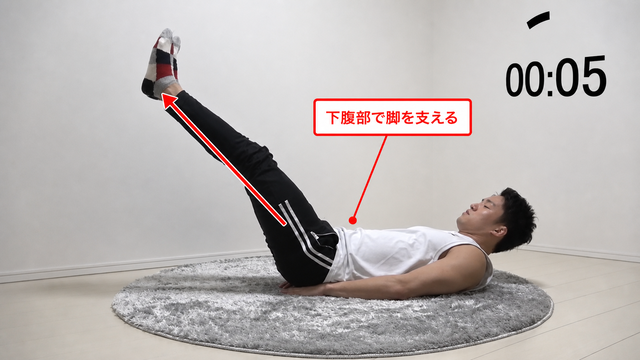 レッグレイズの動作フレーム