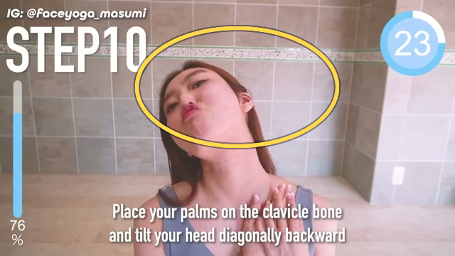 Clavicle neck stretch exercise frame highlight
