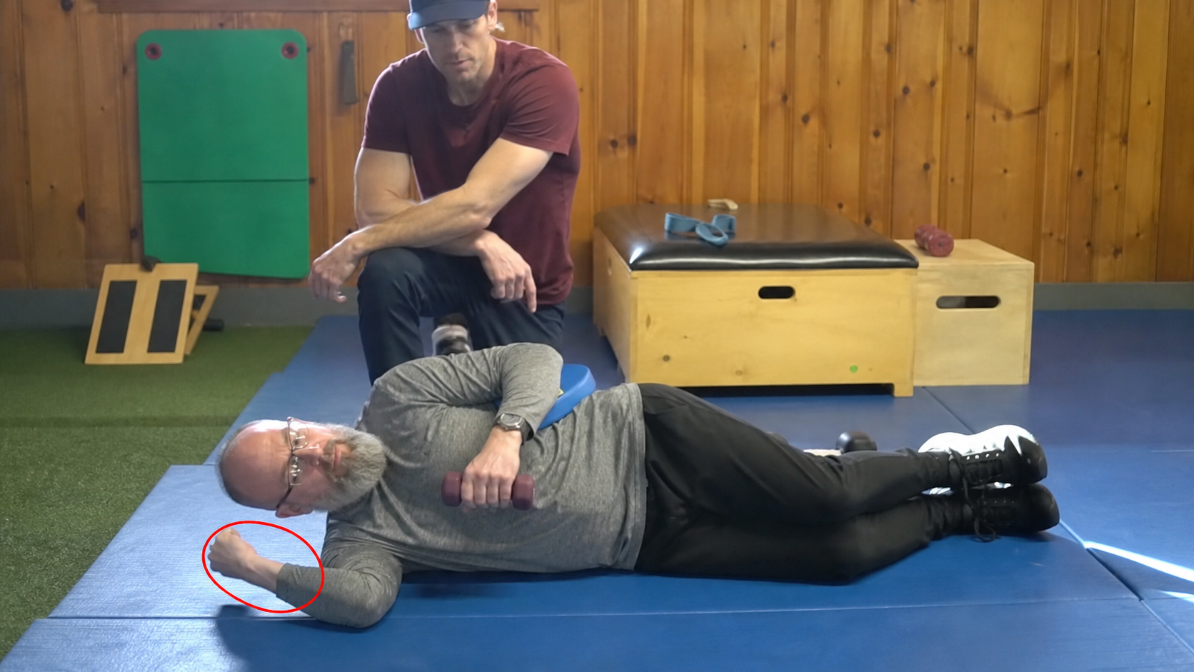 Pad cuff exercise frame highlight