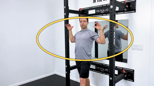 Pec major doorway stretch exercise frame highlight