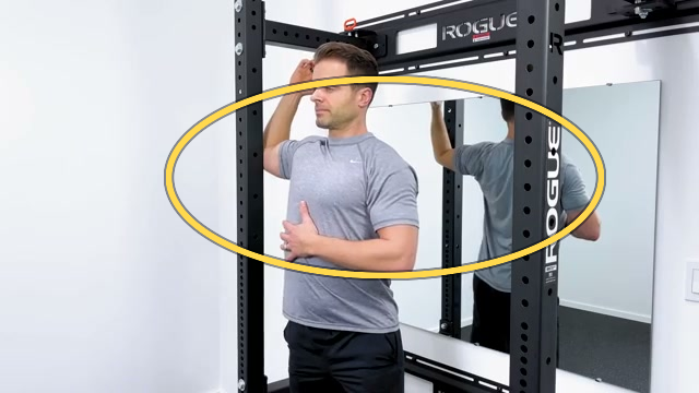 Subscapularis doorway stretch exercise frame highlight