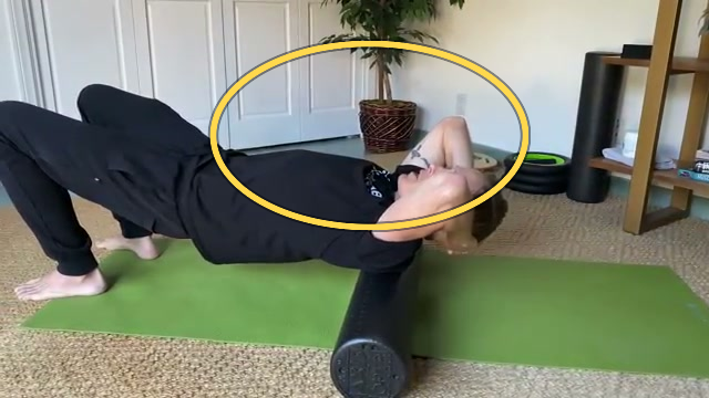 Thoracic foam roller mobilization exercise frame highlight