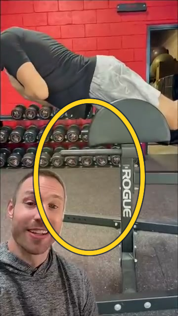 Glute-focused back extension exercise frame highlight