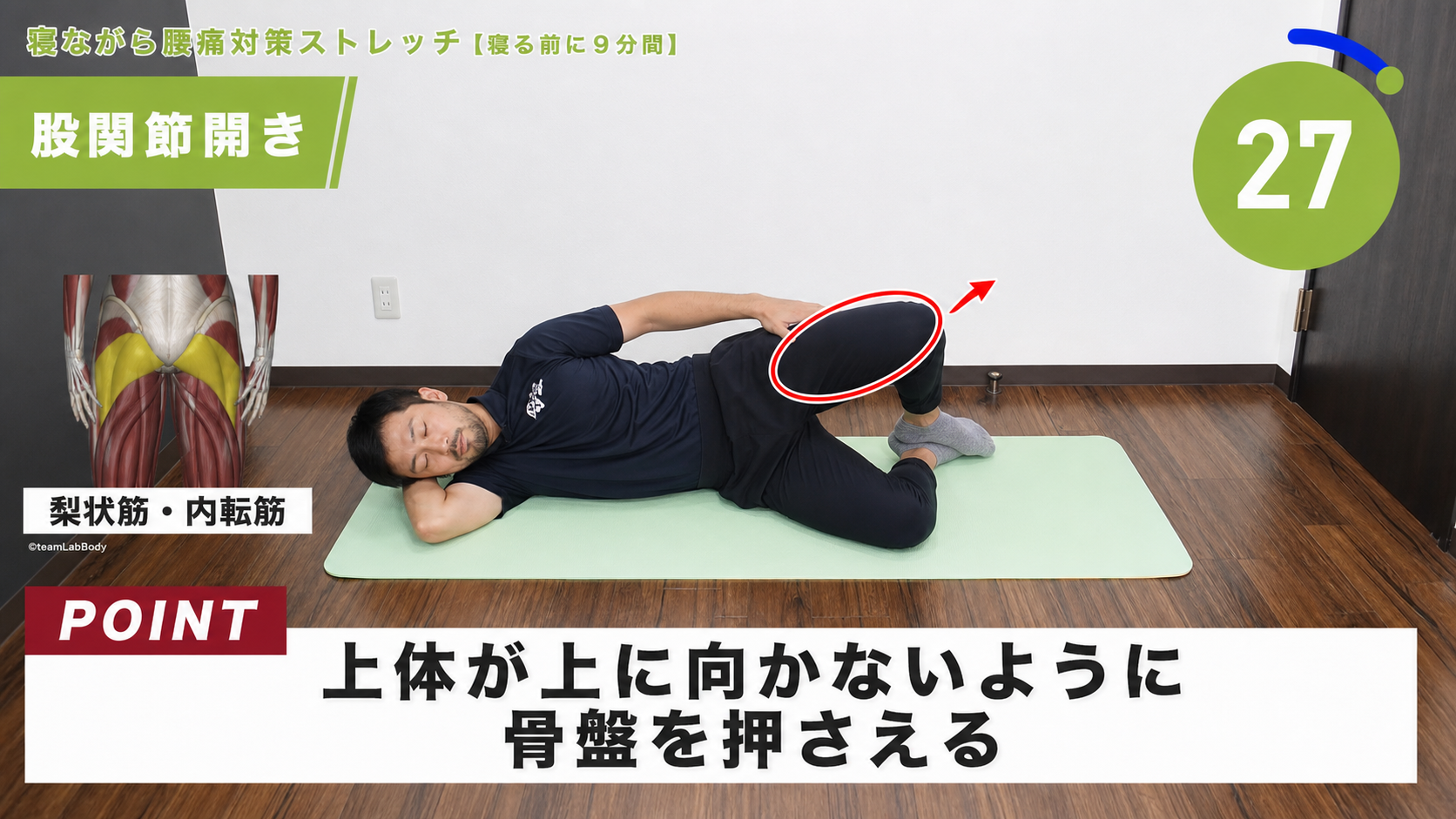 股関節開きの動作フレーム