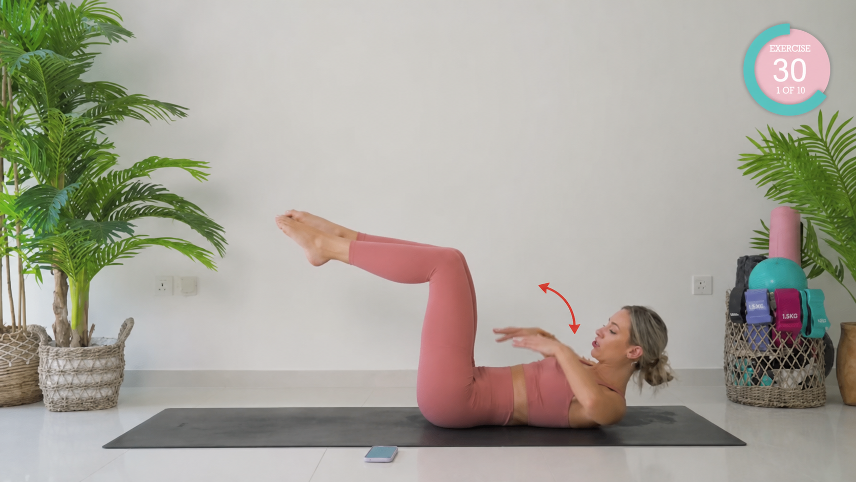 Pilates hundreds exercise frame highlight