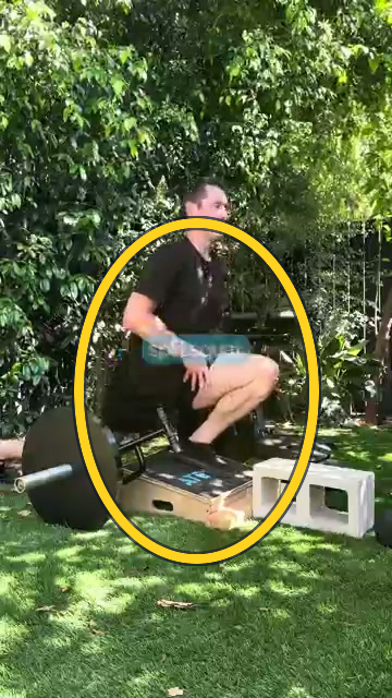Elevated calf raises exercise frame highlight