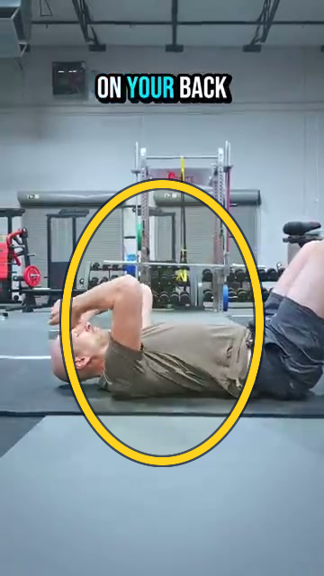 Supine chest expansion breathing exercise frame highlight