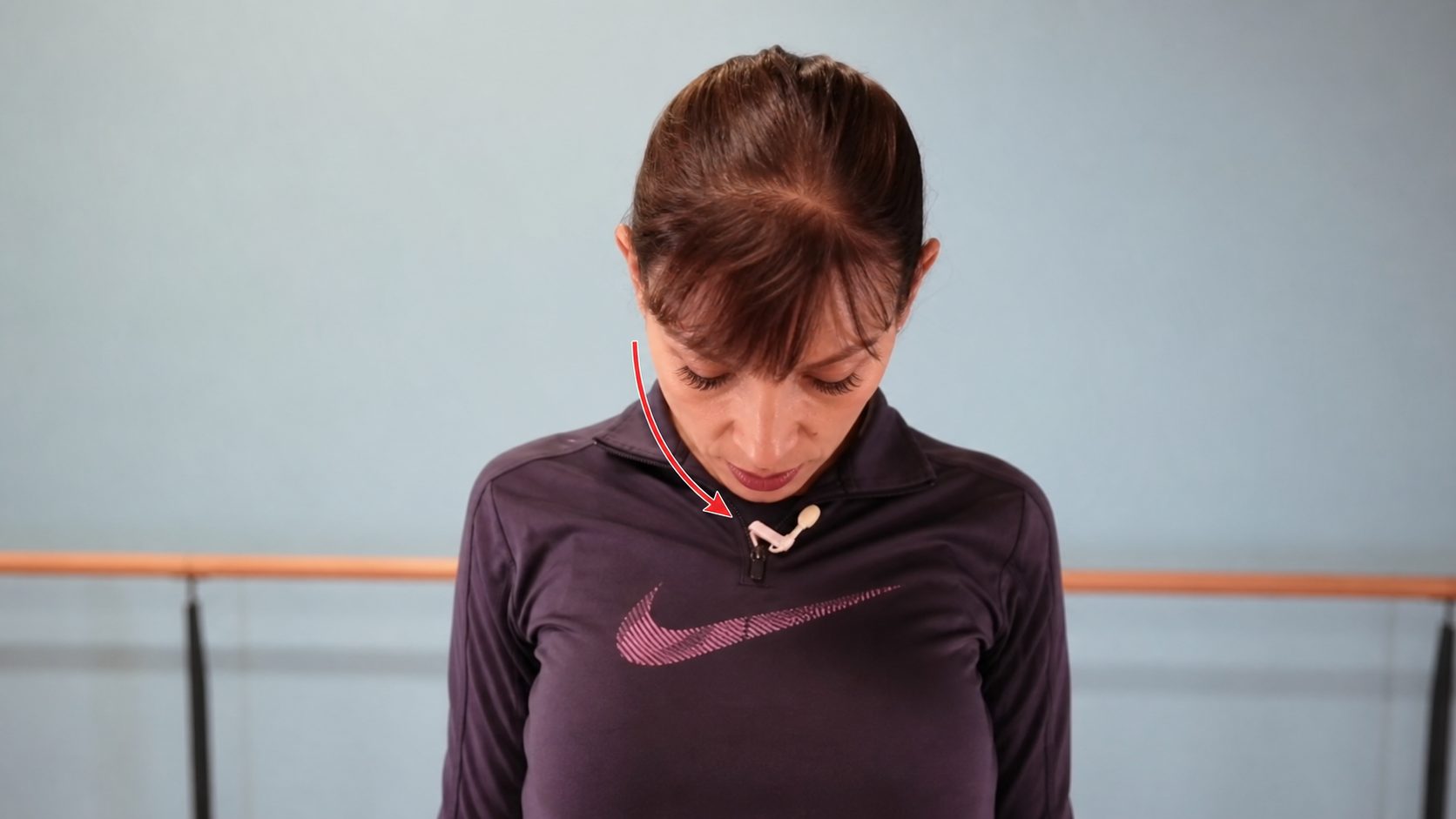 Neck stretches (Chin down) exercise frame highlight