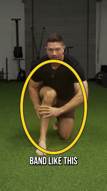 Banded tibial internal rotation exercise frame highlight