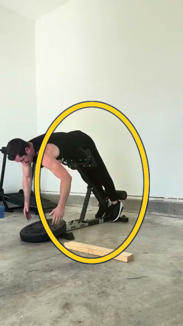 Weighted Back Extension exercise frame highlight